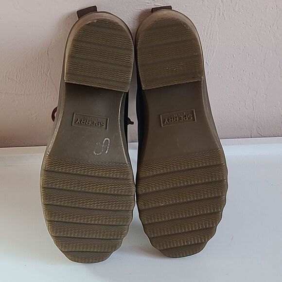 Sperry Women's Saltwater Heel Leather Duck Boot Brown Size 6 - Picture 8 of 15